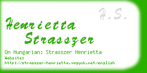 henrietta strasszer business card